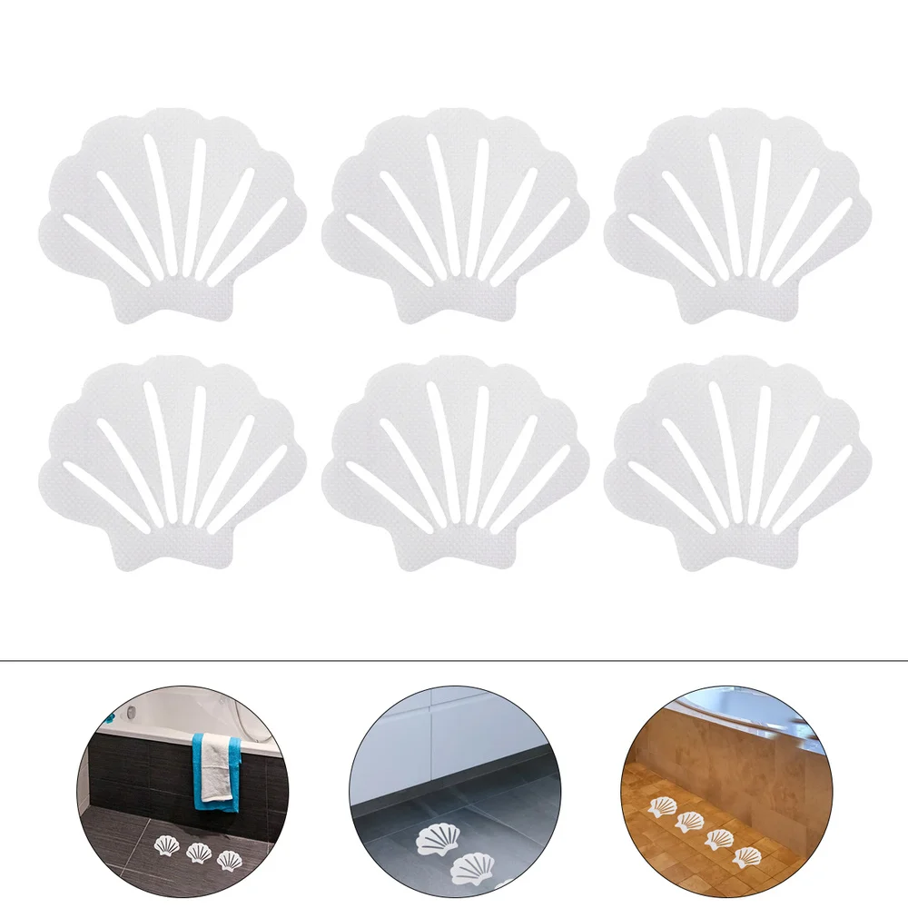 

24pcs Bathroom Antislip Stickers Shell Shape Bathing Safety Floor Decals