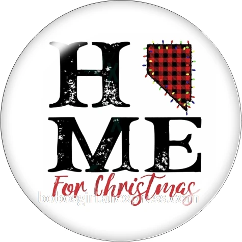 Merry Christmas HOME USA 18 мм кнопка оснастки ювелирные изделия DIY браслет Круглый Фото стеклянные кабошоны TW6352 - Окраска металла: B7369