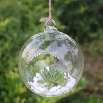 

Terrarium Ball Globe Shape Clear Hanging Glass Vase Flower Plants Container Ornament Micro Landscape DIY Wedding Home Decor#YL5