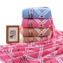 Производители чистого хлопка НУЛЕВОЙ ТВИСТ ромб зазор Большое банное полотенце одеяло супермаркет подарок мягкий длинный толстый 90X180