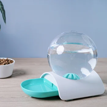 

Pet Automatic Drinking Fountain with Spherical Water Bottle Cats Water Feeder Dispenser DNJ998