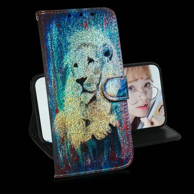 Шикарный шикарный Милый рисунок Флип Etui для iPhone 8 7 6 6s Plus чехол, роскошный Футляр Блеск чехол для iPhone 5 5S SE iPhone8 Coque