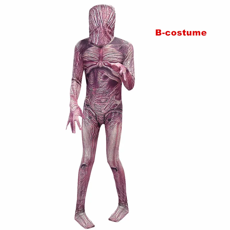 B-cotume Demogorgon/костюм на Хэллоуин для детей, странные вещи, Забавный персонаж, форнит, страшная крестость, карнавальный костюм - Цвет: B-cotume