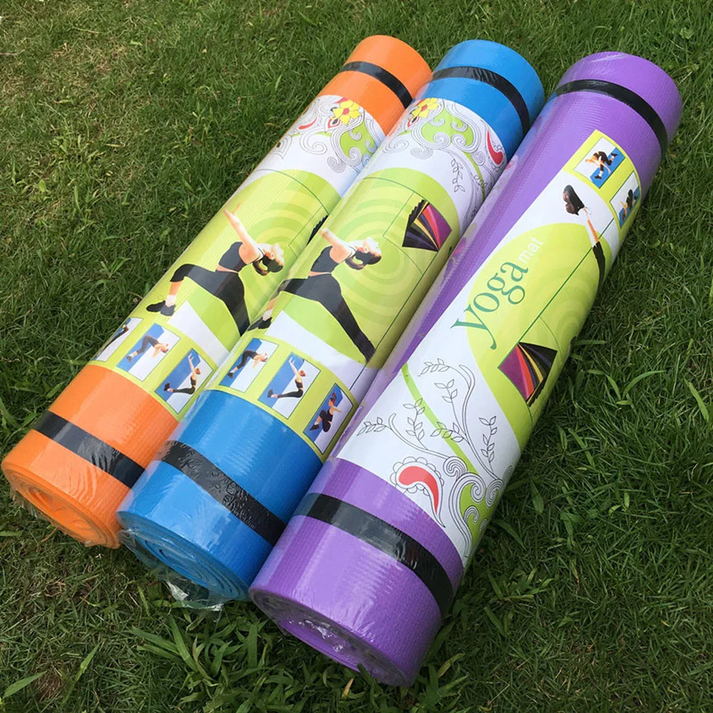 Ladies Yoga Mat 4MM EVA Thick Durable Yoga Mat Non-slip Exercise Fitness Pad Female Yoga Mat Pad Outdoor Cushion