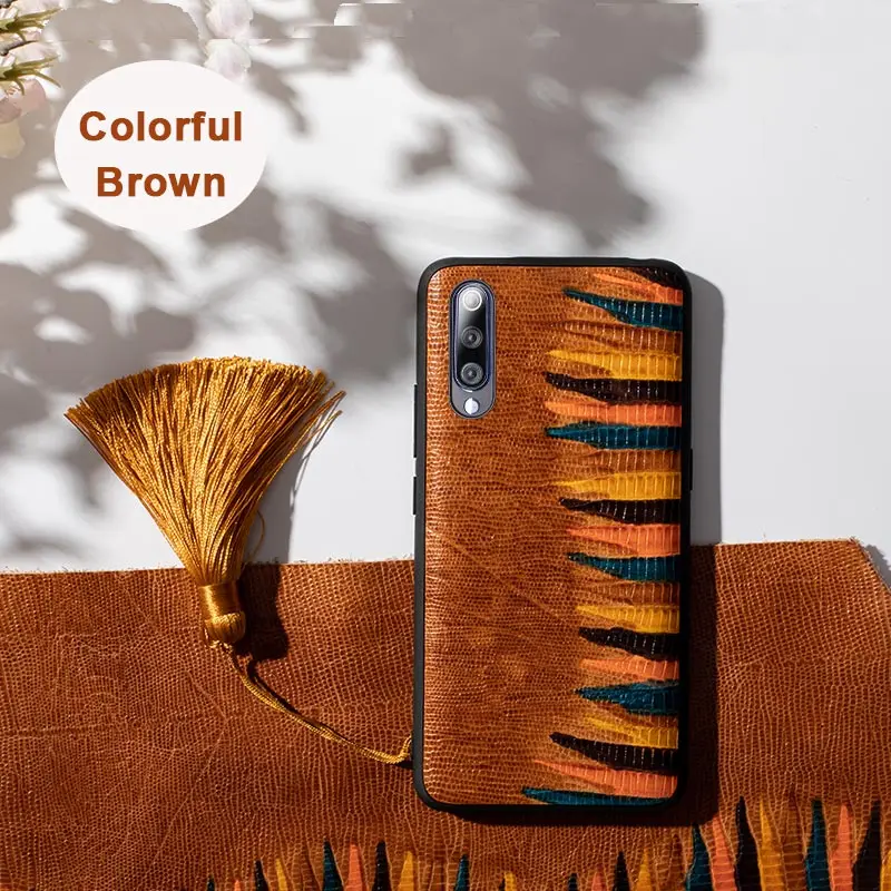 Brown case Воловья кожа чехол для телефона для Xiaomi 8 9 se 9T A1 A2 A3 lite Poco F1 Y3 макс 3 Mix 2s 3 разноцветный разукрашеный для Redmi Note 5 6 7 7a 8 Pro - Цвет: Brown case