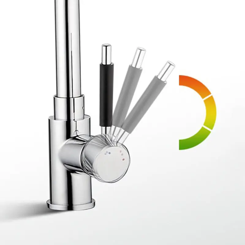 

Spray Spout Kitchen Sink Retractable Faucet Hot Cold Water Stretchable Tap