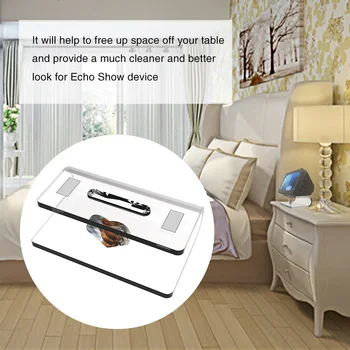 

Space Saving Home Decor Fully Acrylic Audio Stand Bedroom Transparent Mount Desktop Freestanding Magnetic For Amazon Show 5 8