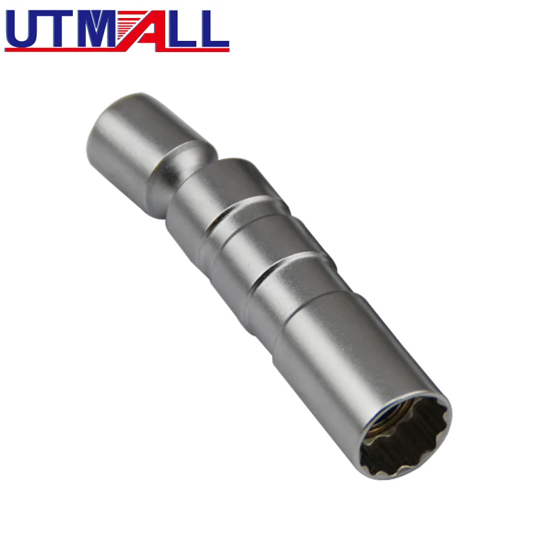 Universal 16mm ponto removedor chave magnética spark plug manga soquete ferramenta de remoção do carro 12 ângulo fina parede 3/8 