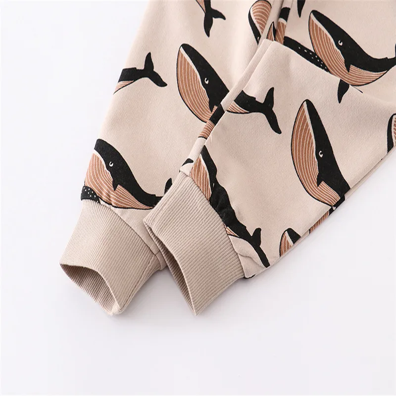 Jumping Meters Children's Animals Print Boys Girls Sweatpants Autumn Spring Whale Baby Trousers Pants Sport Harm Kids Lose Pant 4