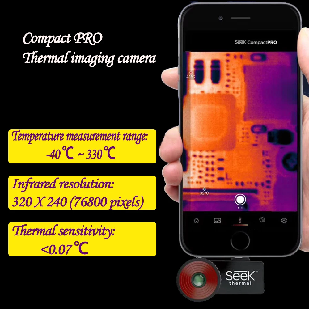 Seek термальная компактная профессиональная инфракрасная тепловизор камера PCB Диагностика для Android и IOS Телефон инфракрасный издатель ночного видения