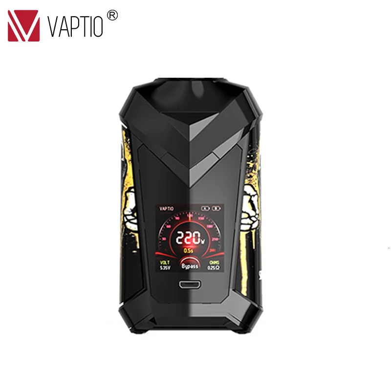 

In Stock Vaptio Super Cape 220W Vape mod E-cigarette 1.3inch HD color TFT screen Box Mod fit 510 Thread Atomizer (No battery)