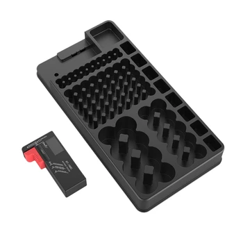 

Battery Organizer Support Aa,Aaa,D,C,9V,And Button Batteries Storage Box Can Contain Over 7 Types Of Batteries With Tester