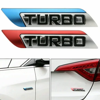 

Car Styling 3D Sticker Metal TURBO Emblem Rear Tailgate Badge Personality Auto Stickers Decoration Accessories for Ford BMW