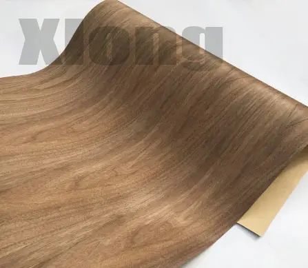 

1Piece Lengh:2.5meters Width:55cm Thickness:0.35mm Black Walnut Wood Veneer(Back Kraft Paper)