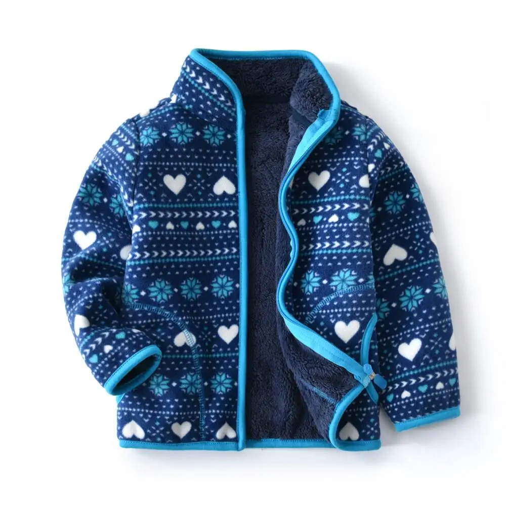 Blue Одежда для весны, осени, зимы для Для детей Для мальчиков и девочек, милые мягкие полярная флисовая куртка, пальто, верхняя одежда, кардиган, одежда толстовка - Цвет: Blue