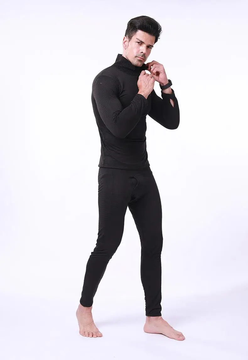 best long johns for men Men New 2021 Thermal Underwear Sets Compression Fleece Sweat Quick Drying Thermo Underwear Male Clothing Winter Top Quality long johns