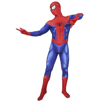 

Spider-Man Into the Spider-Verse Peter Benjamin Parke Cosplay Costume Zentai Spiderman Superhero Pattern Bodysuit Suit Jumpsuits