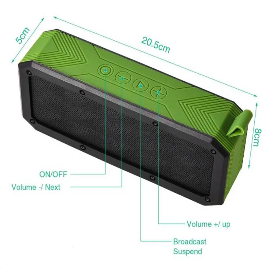 Bluetooth динамик водонепроницаемый активная Колонка сабвуфер говорящая Bluetooth акустическая система музыкальная Колонка НЧ динамик говорящий портативный