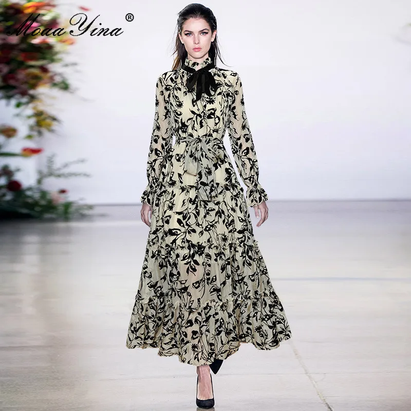 MoaaYina Fashion Designer dress Spring Women's