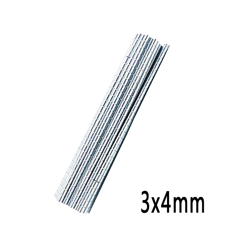 50/100/150 PCS 3x4 мм N35 супер мощная маленькие круглые Редкоземельные неодимовые