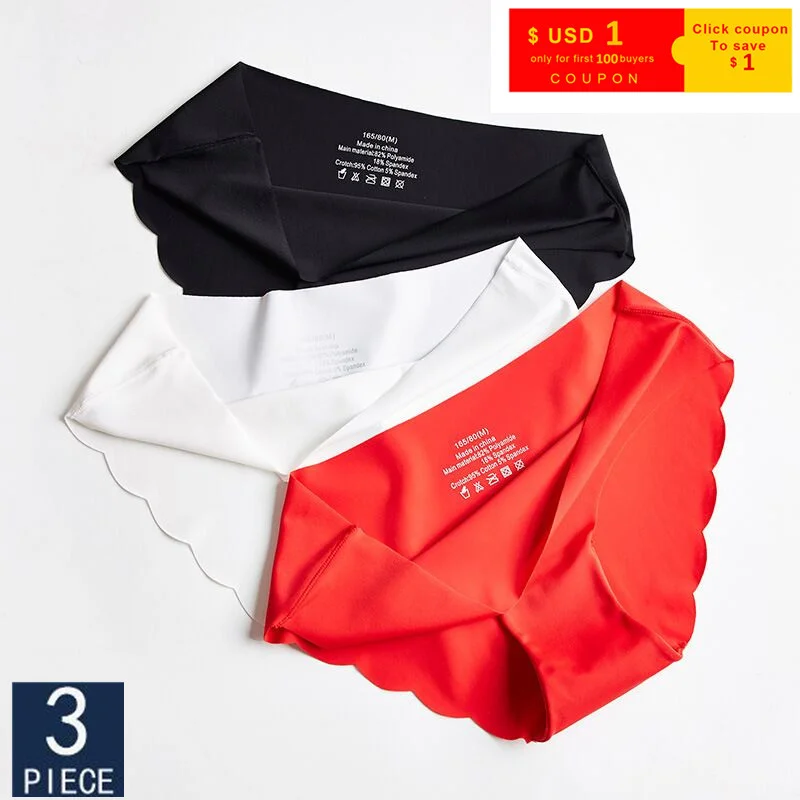 Цельные бесшовные трусики с низкой посадкой трусики женские сексуальные трусы трусики женское нижнее белье большого размера нижнее белье кулот ультра-тонкие 3 шт
