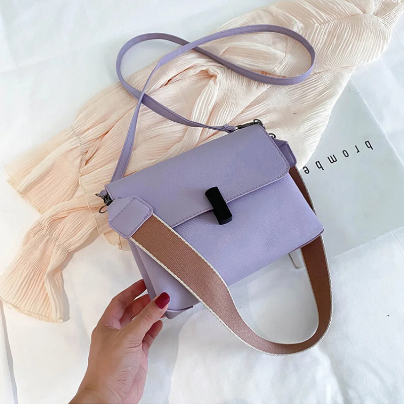 

High Capacity PU Leather Crossbody Bags For Women 2020 Solid Color Shoulder Handbags Female Travel Lady Fashion Cross Body Bag