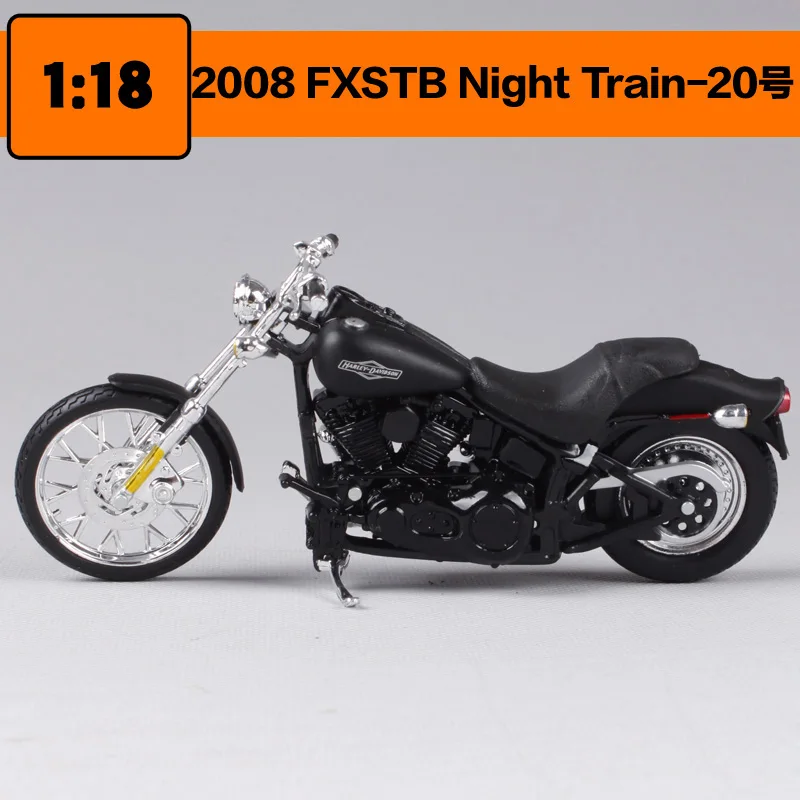 Maisto 1:18 Harley Davidson 2008FXSTB ночной тренировочный мотоцикл металлическая модель игрушки для детей подарок на день рождения Коллекция игрушек