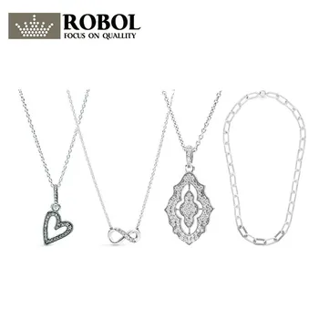 

925 Sterling Silver Necklace with Original Engraving Sparkling Infinity Collier Necklace Sparkling Freehand Heart Necklace