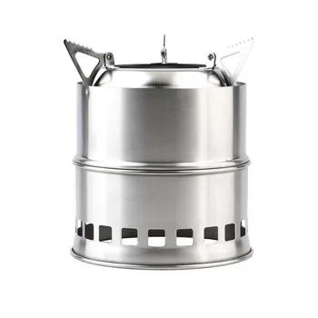

Portable Outdoor Wood Stove Firewoods Furnace Stainless Steel Camping Stove Lightweight BBQ Picnic Solidified Alcohol Stove