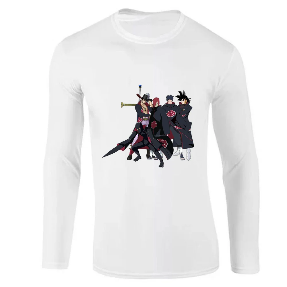 Мужская хлопковая футболка Naruto большого размера S 5XL с принтом в виде капсул