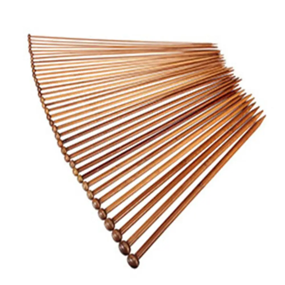 wooden 36 шт./набор, 18 Размер, высококачественные спицы для вязания, деревянные спицы для вязания крючком, набор для рукоделия, гладкий инструмент для вязания крючком - Цвет: wooden