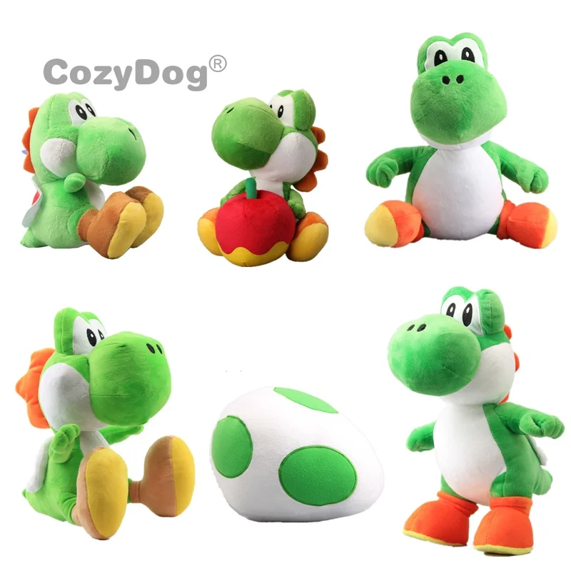 

6 Styles Mario Yoshi plush toys doll Yoshi Egg Yoshi with Apple stuffed animals toys baby kids Christmas Birthday Gift