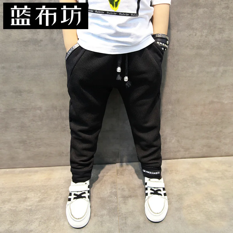 

Childrenswear BOY'S Pants with Velvet Sub-Winter 2019 New Style Babies' Trousers Big Boy Casual Pants CHILDREN'S Sport Pants Fas