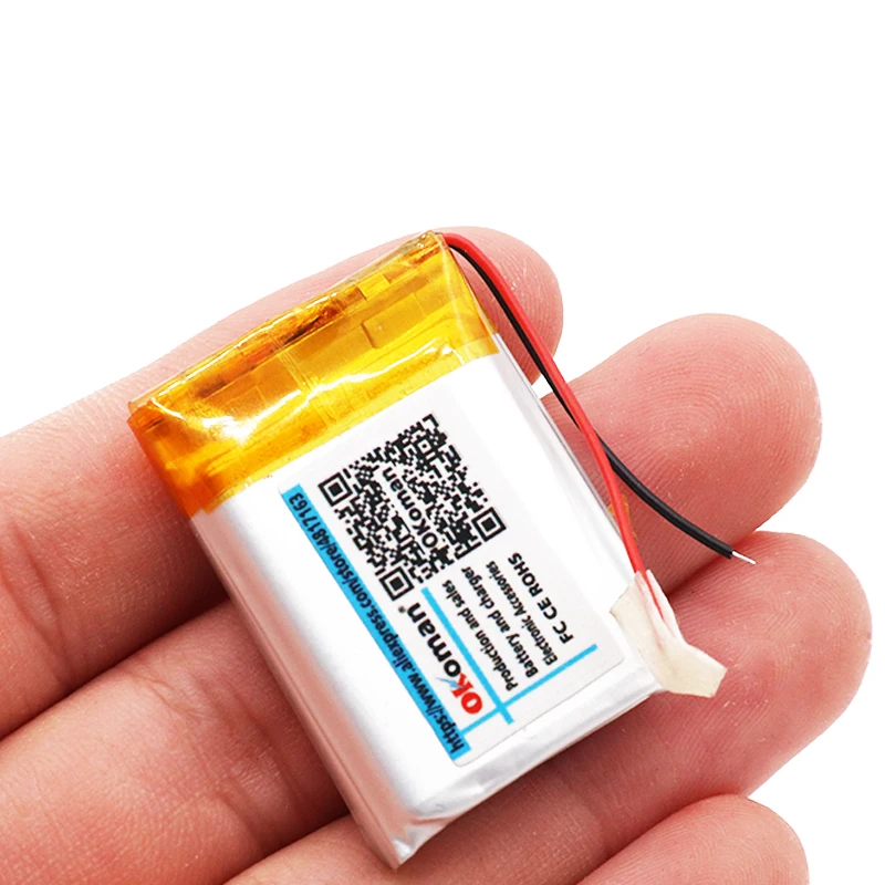 Rechargeable Li-polymer Battery 3.7V 600mAh 602535 Li-po Ion Batteries For MIO Tachograph HP F300 F200 QStar A5 DV Free Shipping