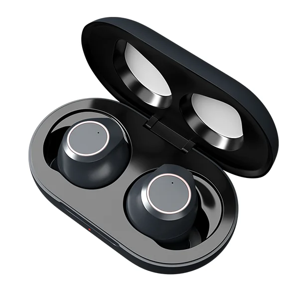 Черный CBAOOO BD05 HD стерео TWS 5,0 в Bluetooth наушники, спорт сенсорное управление беспроводные наушники гарнитура с двойным микрофоном шумоизоляция - Цвет: Черный