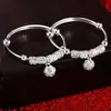 2Pcs Adjustable Infant Baby Embossing Bell Bangle Hand Bracelet Jewelry gift for praying for Cute Child Baby Bangles 2020 New 6