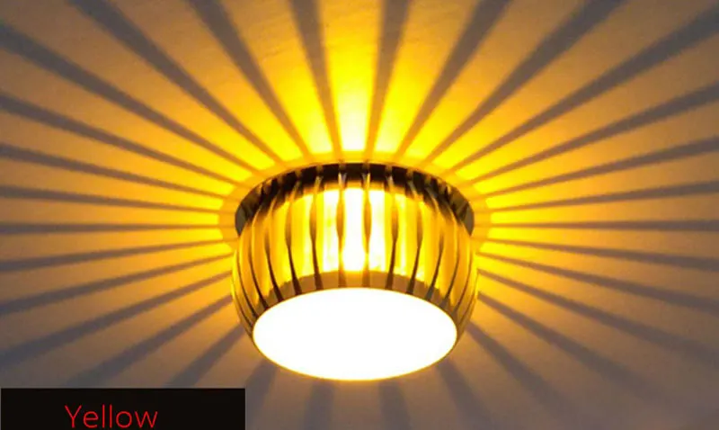 Yellow Morder светодиодный светильник RGB 3W 6 Вт 9 Вт 12 Вт настенная галерея передний балкон прихожая прохода потолок лампы коридора точечный светильник - Испускаемый цвет: Yellow