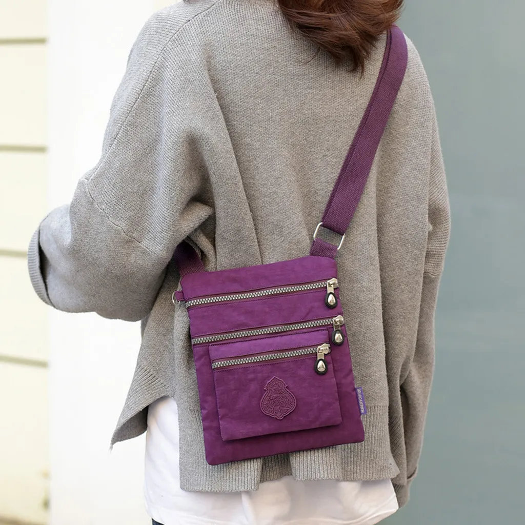 Женская модная однотонная нейлоновая сумка на плечо Водонепроницаемая элегантная сумка для ежедневных покупок женская сумка Bolsa дорожная сумка#45