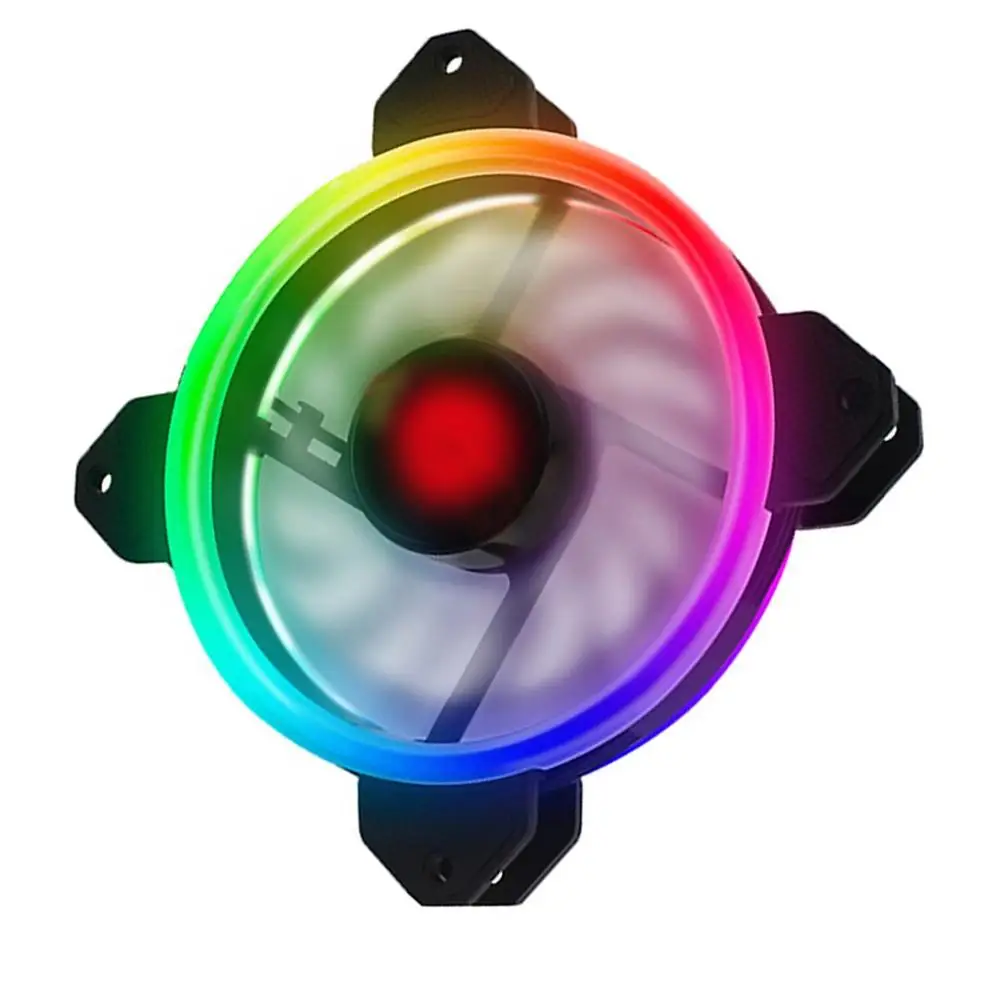 Computer Case Fan PC Cooling Fan Light RGB Adjust LED 120mm Quiet+ IR Remote Controller Cooler Fans CPU Cooler Fan