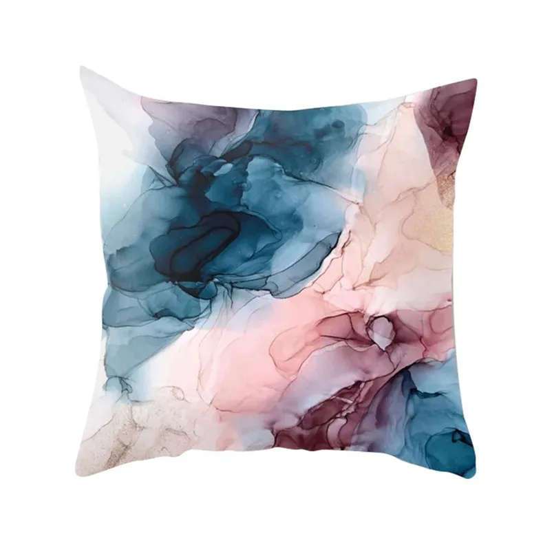 Oil painting hug pillowcase abstract geometric oil painting series ultra-short pillowcase breathable soft pillow naruto 30S17 (5)