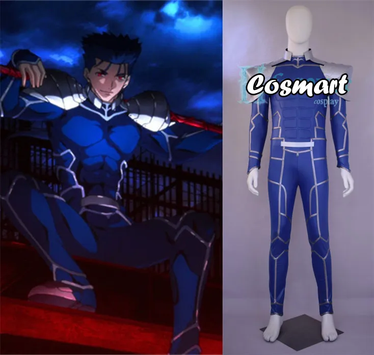 

Fate/Extra Stay Night FGO Lancer CU Chulainn Cosplay Costume Uniform Bodysuit Halloween costume For men Free Shipping