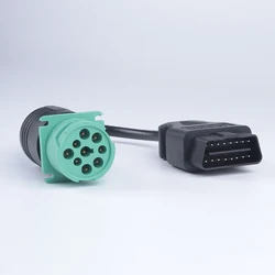 Câble de connexion OBD2 16 broches mâle 9 broches, pour Scanner de camion, pour moteur Diesel, pour camion lourd, Dongfeng 
