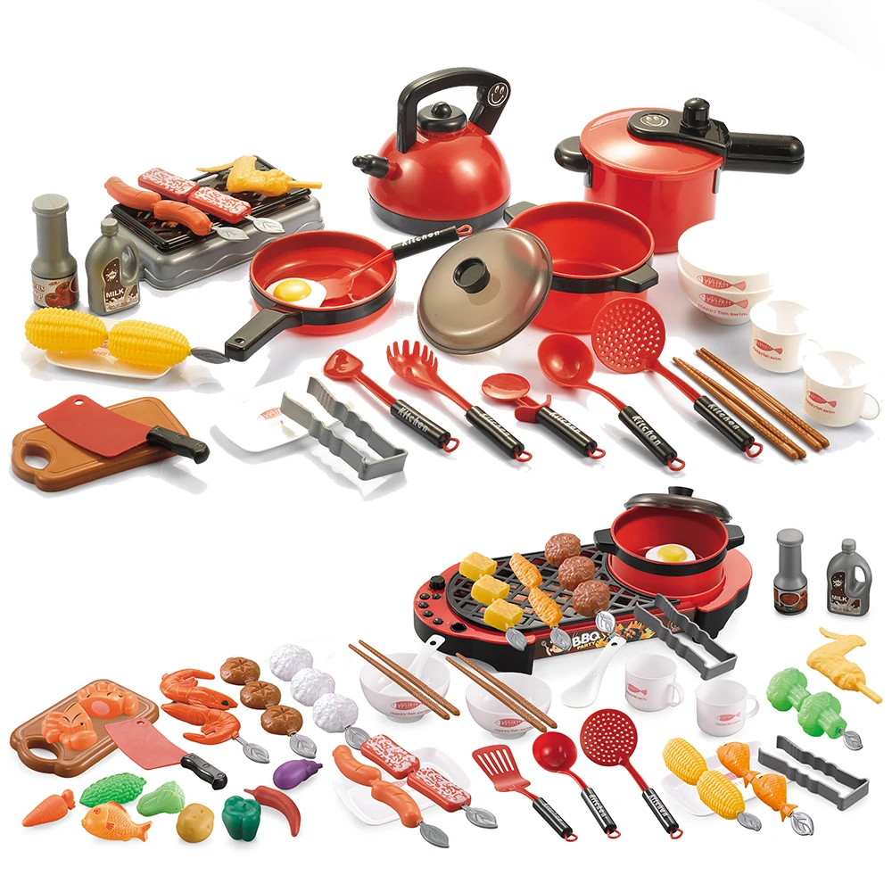 

Children Mini Kitchen Toys Set Pretend Play Simulation Food Cookware Pot Pan Cooking Play House Toy Gift for Girl Boy Kids