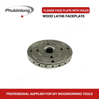 

Phukimlong 4 inch 100mm Lettering flange faceplate with holes woodworking turning lathe chuck tools for DIYer