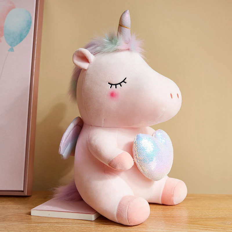 35 см милый ангел плюшевая игрушка Единорог Мягкие Kawaii Плюшевые игрушечные единороги для детей креативный подарок на день рождения для влюбленных девочек