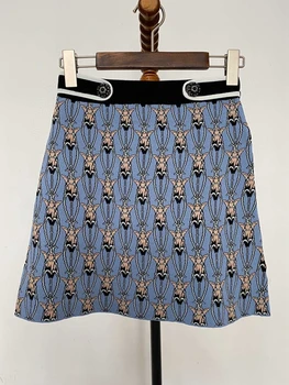 

2020 Spring And Autumn New Style Women's Versatile Embroidered Cartoon Knitted Overskirt 0320