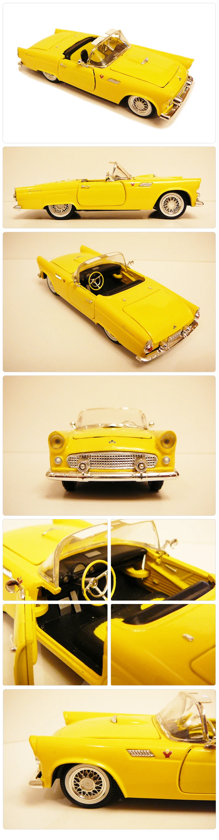 1/32 Out Of Print Special Die-cast Metal 1955 Ford Thunderbird Model Desk Display Collection Toys For Children
