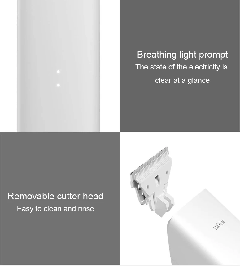 Xiaomi Enchen Boost USB электрическая машинка для стрижки волос двухскоростная керамическая машинка для стрижки волос быстрая зарядка триммер для волос для детей