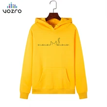 VOZRO костюм-платье Heartbeat catheda свободный Catch Down даже Полночь Женская Толстовка Толстовки Sudadera Mujer одежда черное розовое пальто