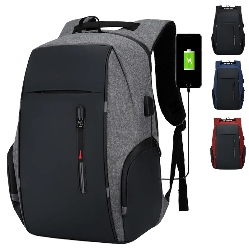 Mochila Antirrobo De Gran Capacidad Con Cargador Usb Negro